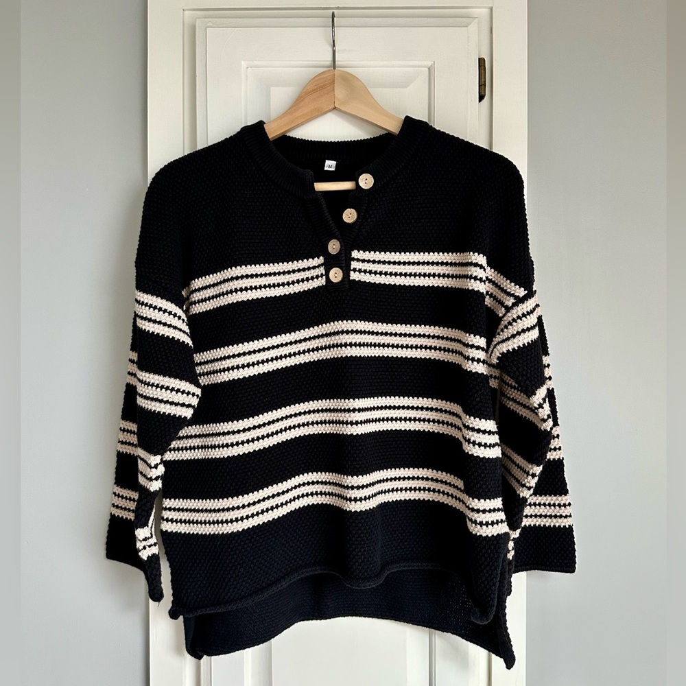 Striped Chunky Knit Lounge Set